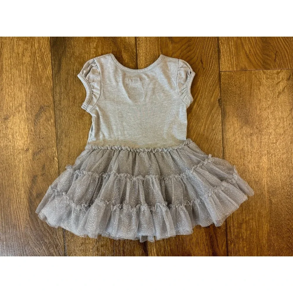Cherokee Baby‎ Girl Dress 18 Months Silver Gray Ruffle Tulle Tutu Outfit Summer